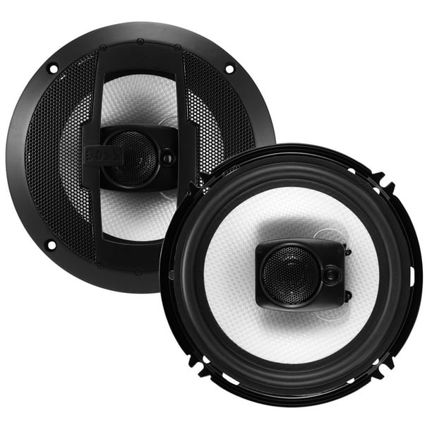 Boss R63 6.5 Inch 300W 3 Way Car Audio Coaxial 4 Ohm Stereo Speakers Pair 
